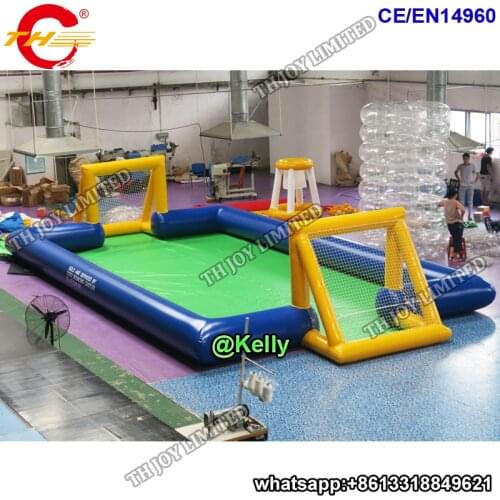 Free ship inflatable soccer field for sale, customized inflatable football field, durable inflatable soap soccer football pitch