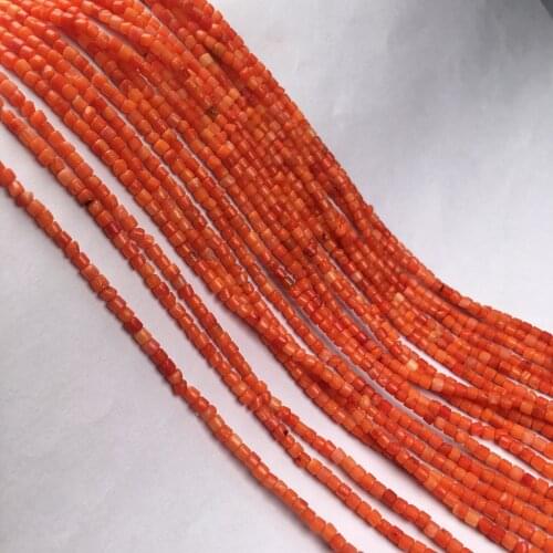 Fashion Artificial Coral Beads 3x3mm Loose Isolation Beads for Jewelry Making DIY Necklace Bracelet Gifts for Women