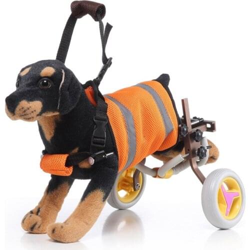 FSS Pet Double Hindlegs walking Assist Puppy Disabled Pet Wheelchair Dog Disabled Scooter Dog Supplies Small Dog Wheelchair Cart