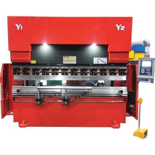 Hydraulic CNC Press Brake, Bending Machine with DA52S System, 4+1 Axis Folding Bender with Grating Ruler and Customizable Molds