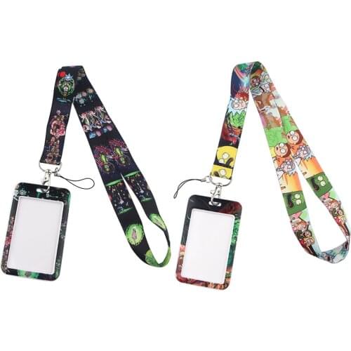 JF485 Cartoon Funny Lanyard Card ID Holder Car KeyChain ID Card Passport Gym Phone Badge Key Ring Holder Jewelry