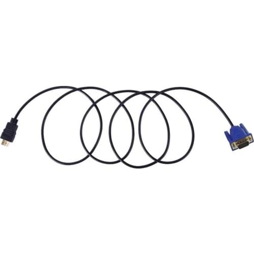 1.8M 1080P HDMI-compatible to 15 Pin VGA HDMI-compatible Adapter with audio DVD PC PVC cable G6M4 H1N6 HDTV Cable Converter G6K9