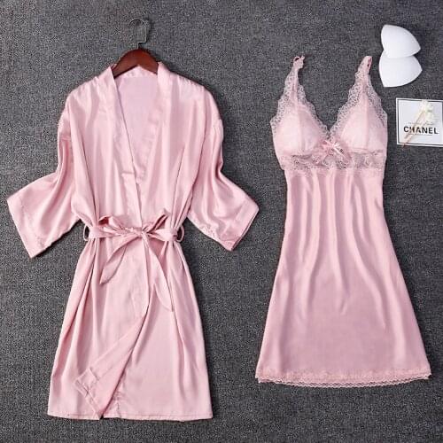 Lace Trim Sexy Wedding Lady Robe Suit Loose Satin Bride Bridesmaid Kimono Bathrobe Gown Mini Sleepwear Rayon Intimate Lingerie