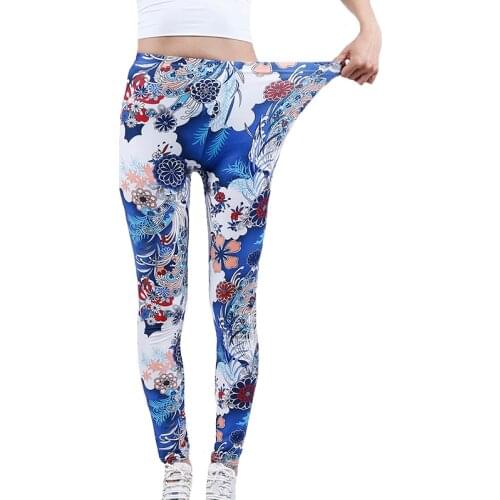 YSDNCHI Leggins Push Up Women Sexy Pants Gym Leggings Printed High Waist Stretch Strethcy Fitness Breathable Skinny Sports Pants