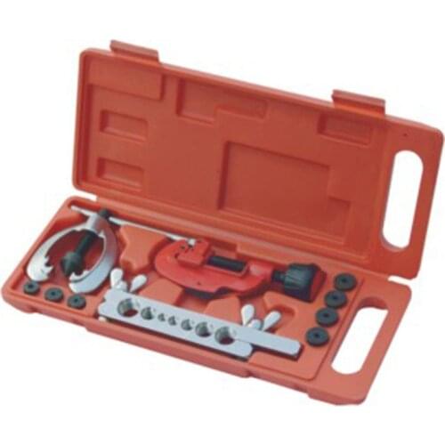 Copper Brake Fuel Pipe Repair Double Flaring Dies Tool Set Clamp Kit Tube Cutter