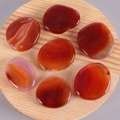 Chakra Set 7 PCS Healing Palm Stone 30*22*7 mm Natural agate Stone Crystal Mineral Polishing Slices Spiritual Reiki Energy