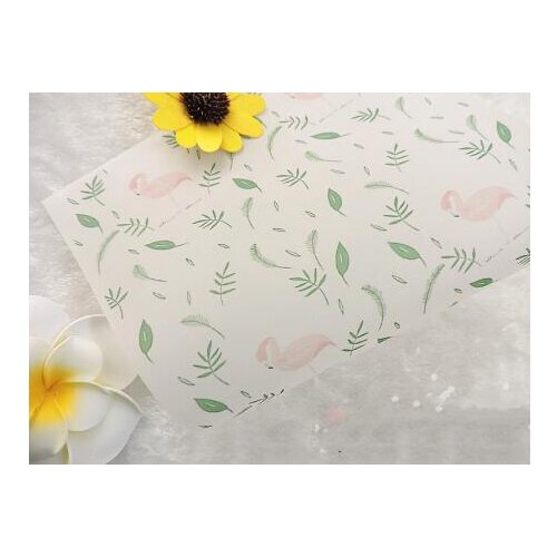 Wholesale 100pcs/lot Flamingo Gift Wrapping Paper Packaging for Soap Wax Paper Soap Wrapping Paper free shipping