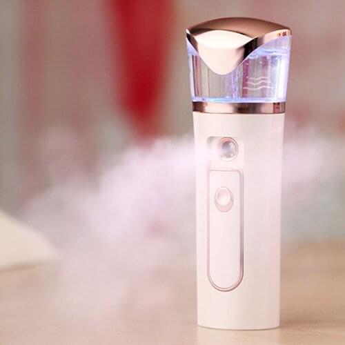 Facial Steamer USB Charge Nano Water Filling Device Cold Spray Beauty Steaming Face Portable Mobile Power White ABS Beauty Tool