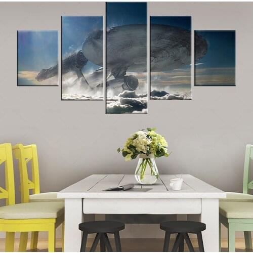 HD Star Trek Poster Wall Decor Spaceship Oil Painting Canvas Room Decor Aesthetic Printed Canvas Wall Paintings Room Home Decor