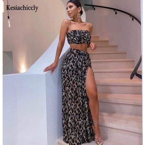 Kesiachiccly Casual Summer Beach Leopard Womens Dress Fashion Off Shoulder Long Sundress 2021 Sexy Beach Wear Elastic Vestidos