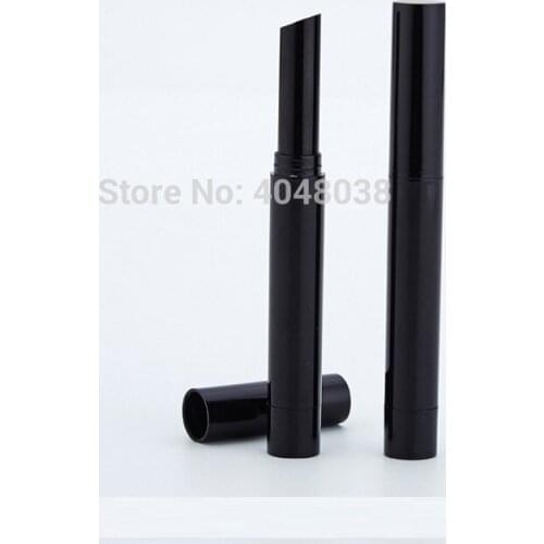 Empty Lipstick Tubes Round Black Cosmetic Containers Lip Balm Tubes Direct Filling Lipstick Container 8.1mm Lipstick Pen 500pcs