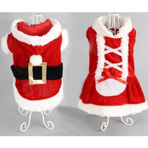 Christmas Dog Clothes Pet Vest Shirt Dog Winter Dress Warm Coat Jacket Clothing For Small Dogs Dress Chihuahua Yorkshire XXS-L