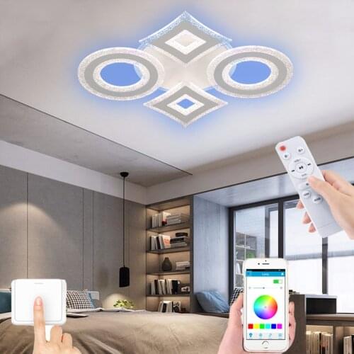 Nordic smart APP remote control dimming living room LED ceiling lights villa bedroom lamp hotel room ceiling lamp