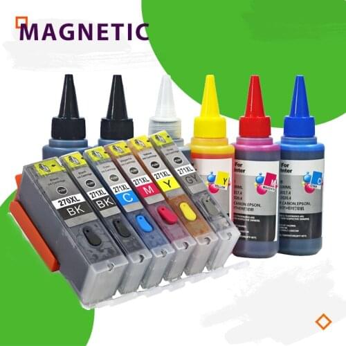 Compatible For Canon PGI270 CLI 271 Refillable ink cartridge PGI270 CLI271 for Canon PIXMA MG7720 TS9020 TS8020 printer