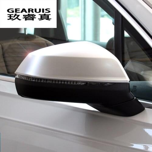 Car styling Rear View mirror anti-rub scratch bumper strip upgrade the highlight decorative cover shell For Audi Q7 2016 2017
