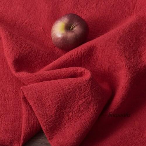 Cotton and jacquard fabric 2019 literary dress robes clothing fabric High-end linen fabric