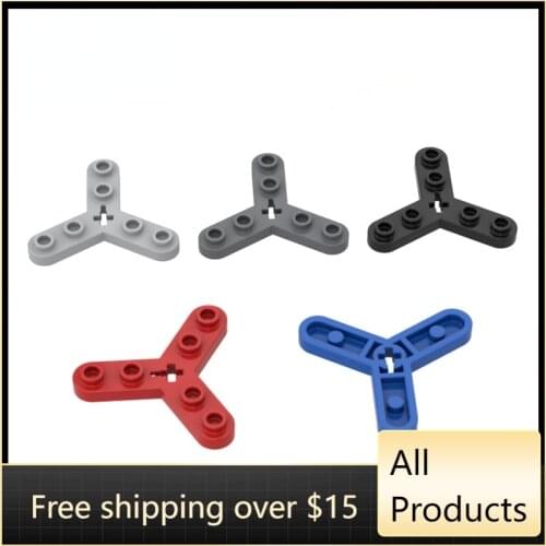 10PCS High-Tech Assemble Particle 32125 Three Leaf Perforated Board Building Blocks Kit Replaceable Part Toys For Children Gifts