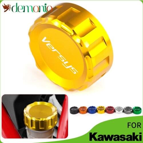 Rear Brake Fluid Cap Master Cylinder Reservoir Cover For KAWASAKI VERSYS 650 2007 - 2019 versys650 2018 2017 2016 2015 2014 2013