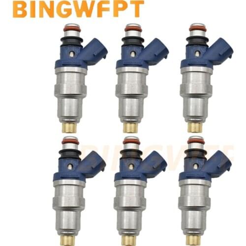 6X OEM Fuel injectors 23250-75040 23209-75040 For Toyota Tacoma 2RZFE 2.4L-4L 4 Runner 1995-2000