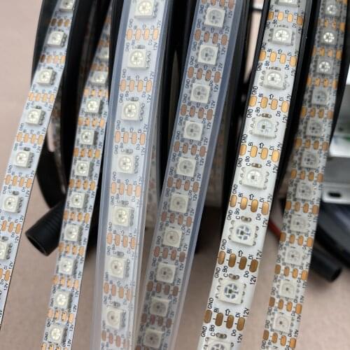 72leds/96leds/m WS2815 DC12V addressable full color RGB 5050 LED strip;IP20/IP65/IP67/WHITE PCB