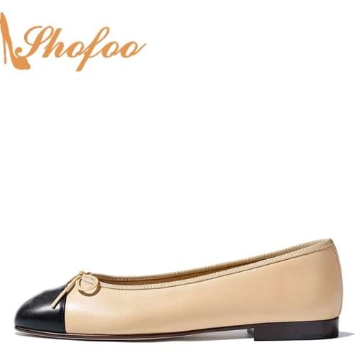 Ballerinas Ballet Navy Blue Beige Burgundy Flats Bow Cute Casual Ladies Shoes Cap Toe Slip On Famous Brand Summer 2021 laminated