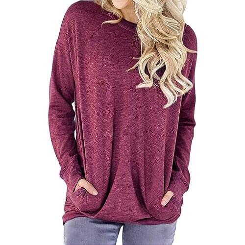 40# Long Sleeve Solid Color Blouses Pockets Women Harajuku Loose Loose Shirts For Women Casual Soft Cotton Tops Рубашка Женская