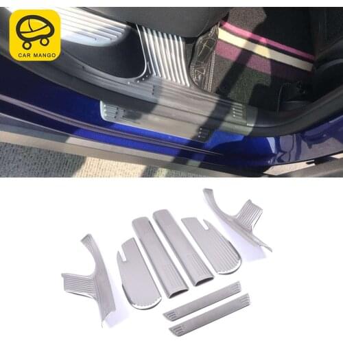 CarMango for Mercedes-Benz GLB-Class X247 2019-2020 Car Accessories Door Sill Scuff Plate Guard Welcome Pedal Pad Cover Sticker