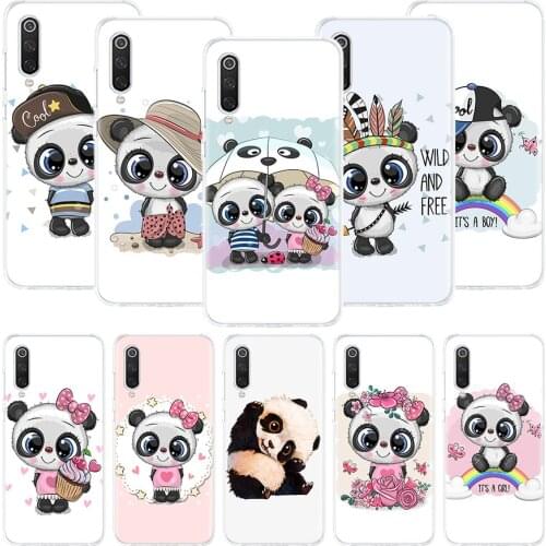 Lovely Panda Baby Cute Phone Case For Xiaomi Redmi Note 10 9 8 Pro 9S 8 8T 7 6 5 6A 7A 8A 9A 9C 4X S2 K20 K30 Art Cover Coque