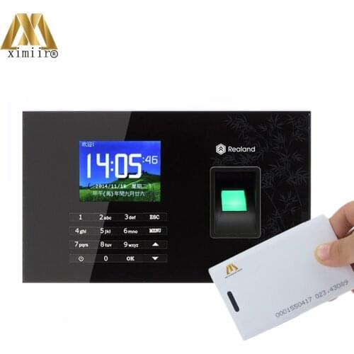 Color Screen TCP/IP Fingerprint Time Attendance A-C051 Time Recording 125KHz RFID Card Reader Support P2P Function