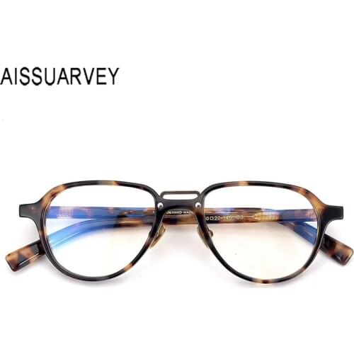 Designer Optical Eyeglasses Frames Men Glasses Frame Women Round Retro Mens Eyewear Vintage Clear Transparent Double Bridge New