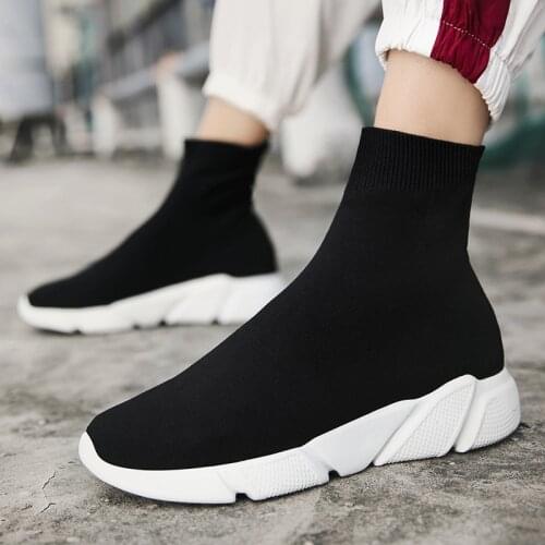 Breathable Women Boots Vogue Sock Boots For Women Sneakers Comfortable Womens Vulcanize Shoes Walking Sneakers Plus Size35-45