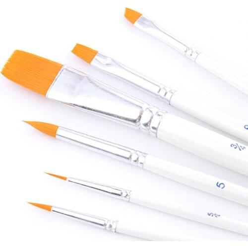 6Pcs Paint Brush Acrylic Brush Watercolor Brush Paint Brushes Brushes for Painting Art Supplies for Artist Drawing Brushes