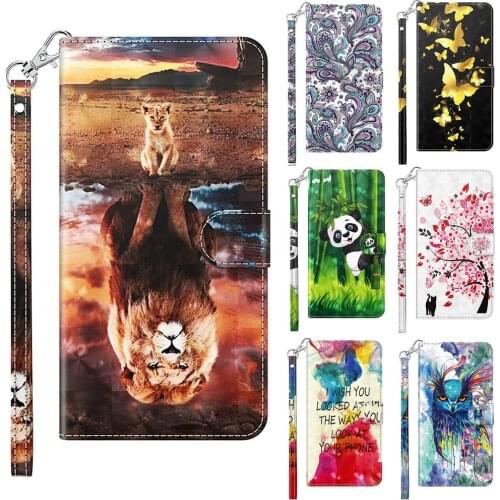 3D Painted Leather Case For iPhone 11 12 MINI Pro Max X XS XR 8 7 6 6S Plus SE 2020 2 Wallet Card Holder Stand Phone Book Cover