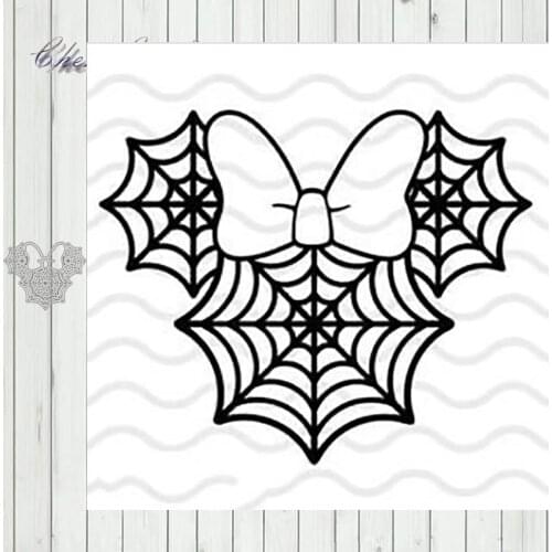 Metal Cutting Dies Spider web with bow Stencils for DIY Scrapbooking DIY Paper Cards Photo Album Decorative Embossing