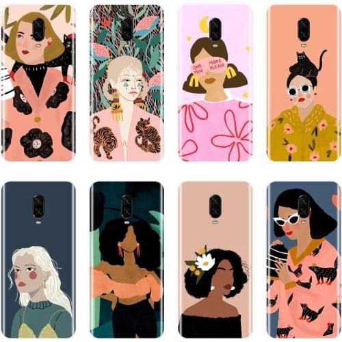 Soft TPU Case For OnePlus 3 3T 5 5T 6 6T 7 7 Pro Black Girl Silicone Back Cover For One Plus 7 7 Pro 6 6T 5 5T 3 3T Phone Case