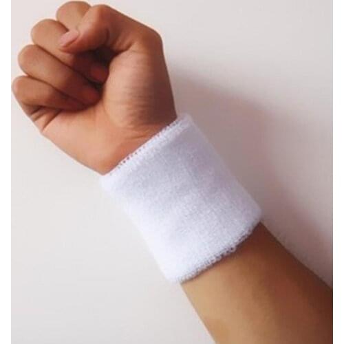 Sports Sweatbands Sweat Wristbands Bands Wrist Guard Tennis Yoga Running Fitness Bracer Unisex Terry Cloth Cotton Sweatbands