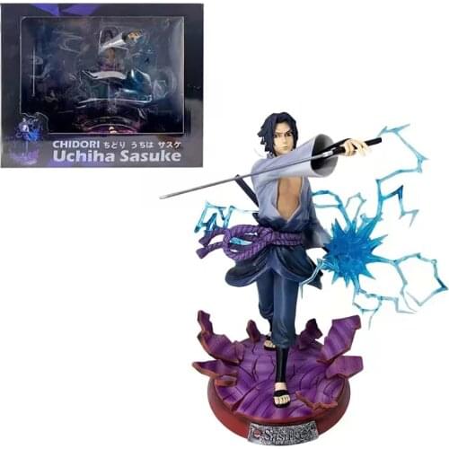 NARUTOS Shippuden Anime Model Chidori Ver. Uchiha Sasuke GK Action Figure 28.5cm PVC Statue Figma Collectible Toy Kid Gifts