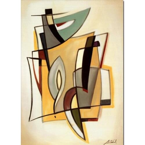 Wall Art Abstract Painting On Canvas City Landscape Modern Artwork Colorful Picture Home Decor Handmade Gift Personalized