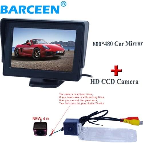 NEW 4.3" hd lcd car monitor+ wide angle car parking camera 4 ir lights apply for KIA SPORTAGE R waterproof IP 69K