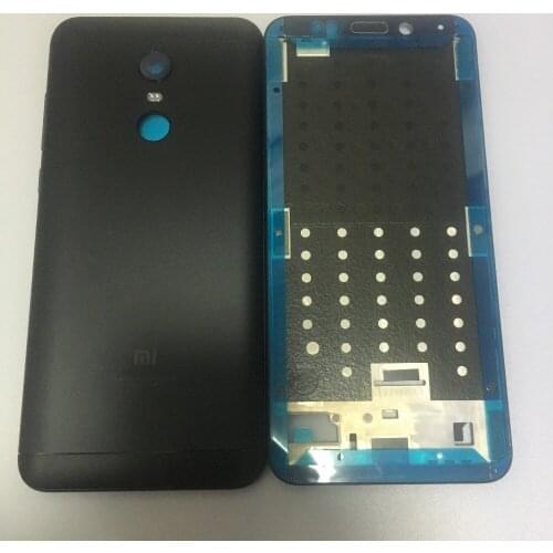 Original Metal Back Shell Housing Door Battery Cover Case For Xiaomi Redmi 5 PLUS Camera Glass Lens Button with frame MIXUEWEIQI