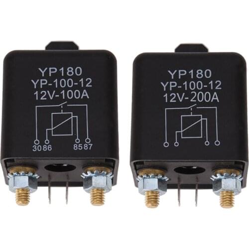 High Power 4 Pin Car Relay 12V 200A Car Truck Motor Automotive Relay Continuous Type Automotive Switch Car Relay Normally Open