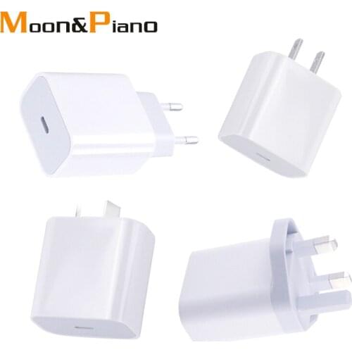 EU UK US AU Charger PD20W Fast Charging Type-c Interface Adapter Plug Travel Wall Italy Switzerland Japan Thailand Canada