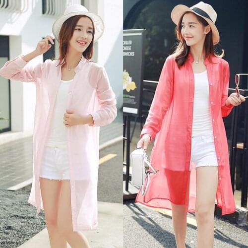 Women Blouse Plus Size Blouses Fashion Chiffon Tops Summer Sunscreen Shirt Casual Loose Women Clothes 2020