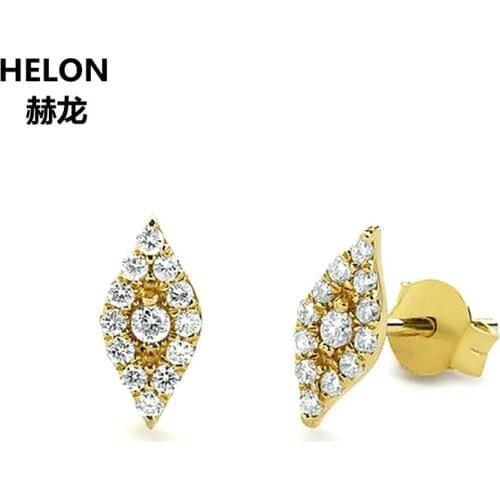 0.15ct SI/H Natural Diamonds Women Stud Earrings Solid 14k Yellow Gold Engagement Wedding Earrings Rose Gold White Gold