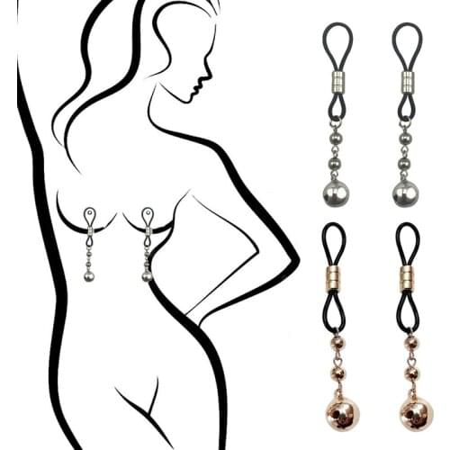 Gold Sliver bells torture play Clamps metal Nipple clips breast BDSM Bondage Restraint Fetish slave flirting sex toy for women
