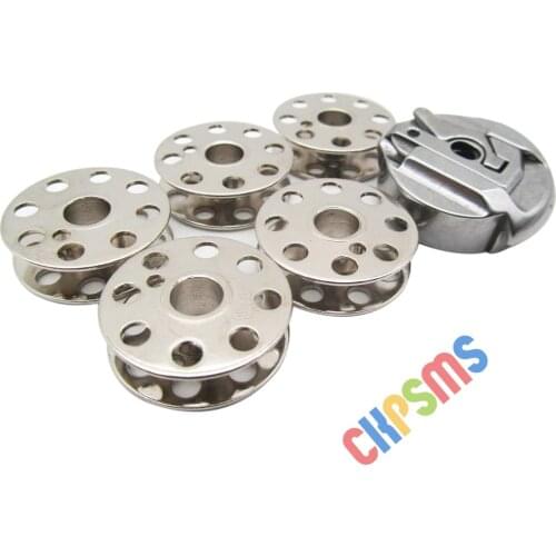 1 SINGER Bobbin Case #45751 +5 Featherweight Sewing Machine bobbin 221 222 301