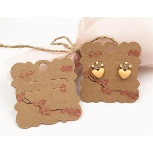 1 Lot=50 Pcs 5*5 cm Handmade Earring/Ear Nail Hanging Cards Jewelry Show Cards With New Artistic Style Market Trend Specific