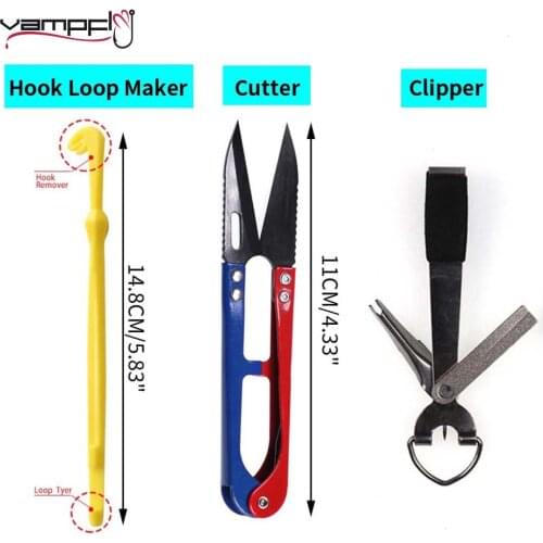 1PCS Fishing Fly Tying Tool Metal Cutter Hook Loop Maker Clipper Line Extractor Nymph Midge Streamer Fly Tying Tool