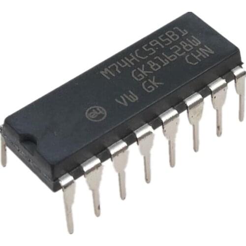 10PCS M74HC595B1R 74HC595 8 Bit Shift Register 74HC595N DIP 16