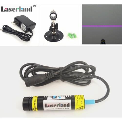16X65mm Focusable Violet 405nm 120mw Line Laser Module w/ Adapter + mount